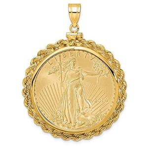 1oz American Gold Eagle Coin Bezel Pendant