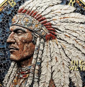 24K Gold Gilded U.S. Eagle Mosaic Coin 2025