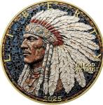 24K Gold Gilded U.S. Eagle Mosaic Coin 2025