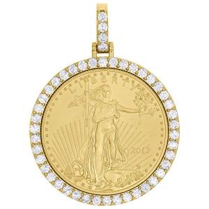American Eagle Gold Coin Pendant with Diamonds