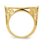 Gold Coin Ring Mounting - 14K Yellow Gold