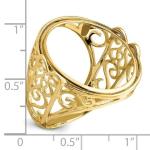 Gold Coin Ring Mounting - 14K Yellow Gold