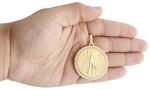 American Eagle Gold Coin Pendant with Diamonds