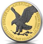 2025 American Eagle Black Platinum Gold Silver Coin