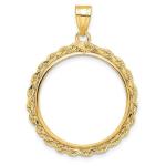 Gold Rope Coin Bezel Pendant for American Eagles