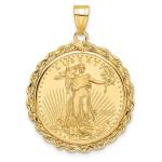 14k Gold American Eagle Coin Pendant Bezel