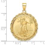 14k Gold American Eagle Coin Pendant Bezel