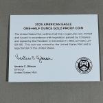 2025 W American Gold Eagle Proof 1/2 oz