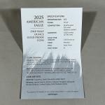 2025 W American Gold Eagle Proof 1/2 oz