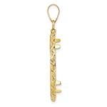 14k Gold Diamond-Cut Coin Pendant with Bezel