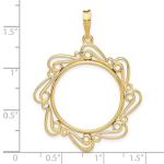 14k Gold Coin Bezel Pendant for American Eagle