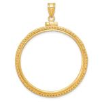 14k Yellow Gold Coin Bezel Pendant for Eagles
