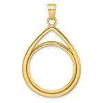 14k Yellow Gold Teardrop Bezel for American Eagles