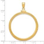 14k Yellow Gold Coin Bezel Pendant for Eagles