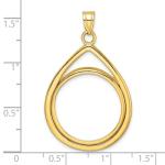 14k Yellow Gold Teardrop Bezel for American Eagles