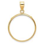 Polished 10k Gold Coin Bezel Pendant for Eagles