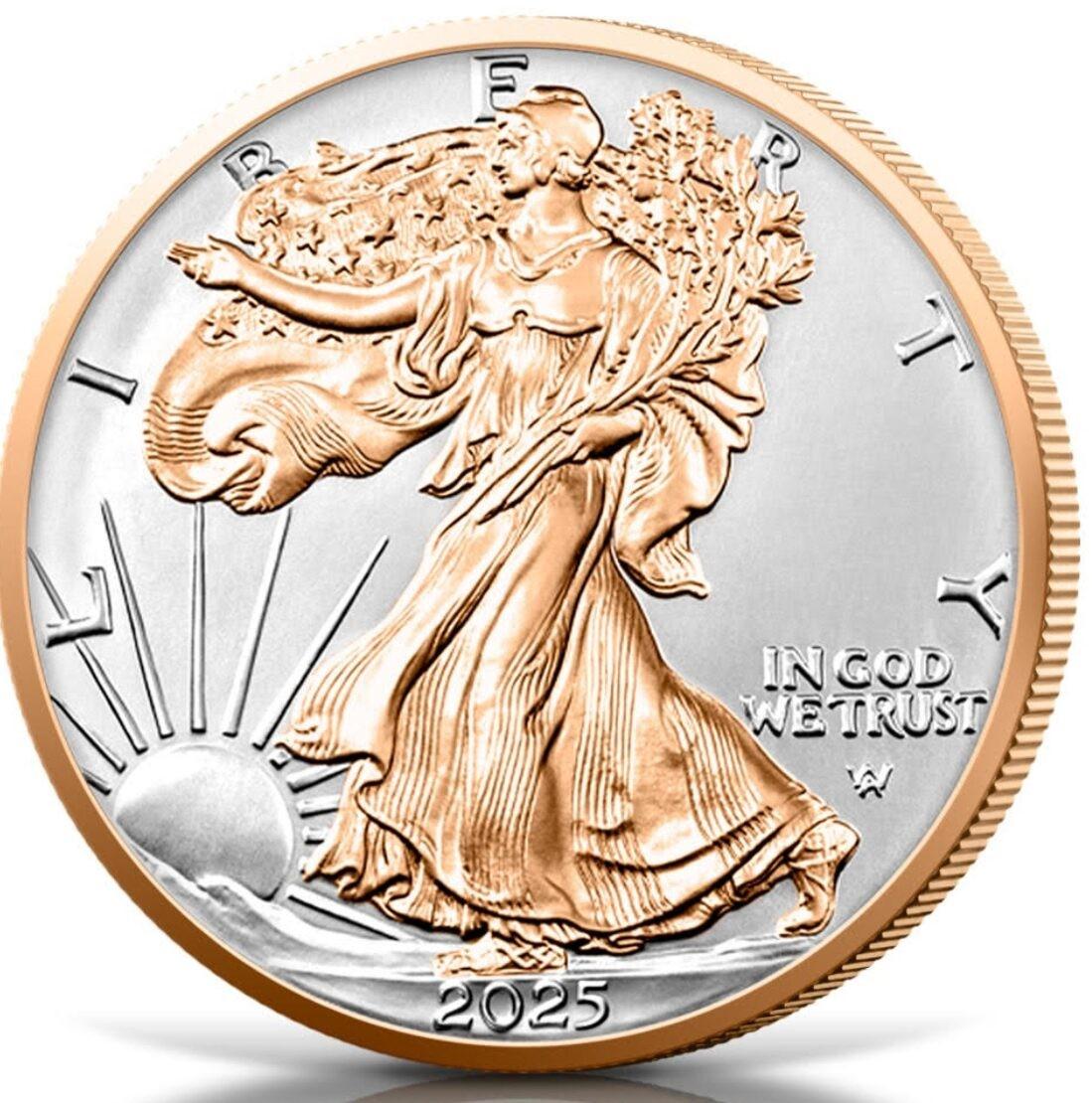 2025 American Silver Eagle Red Gold Coin 1 oz