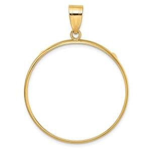 10k Yellow Gold Coin Bezel Pendant for Eagles