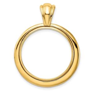 14k Gold Coin Bezel Pendant for American Eagles