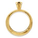 14k Gold Coin Bezel Pendant for American Eagles