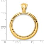 14k Gold Coin Bezel Pendant for American Eagles