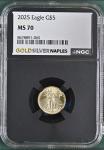 2025 American Gold Eagle 1/10 oz Coin MS70