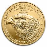 2025 1/2 oz American Gold Eagle Coin with Card