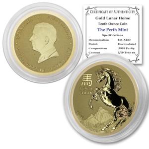 2022 1/10 oz Gold Lunar Tiger Coin