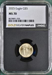 2025 $5 American Gold Eagle Coin 1/10 Oz