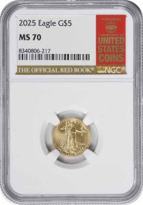 2025 $5 American Gold Eagle Coin MS70
