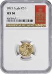 2025 $5 American Gold Eagle Coin MS70