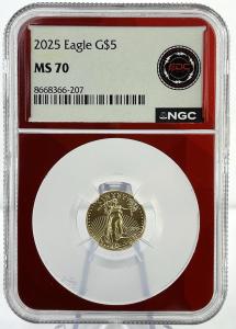 2025 $5 American Gold Eagle 1/10 oz Coin