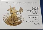 2025 Burnished Gold 1 Ounce Eagle Coin