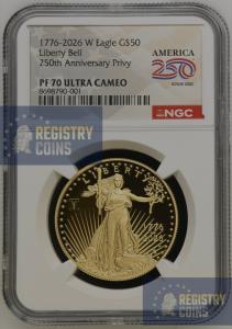 1776 - 2026 $50 American Gold Eagle Coin