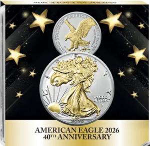 2026 1-Oz Silver Eagle with Gold Enhancement
