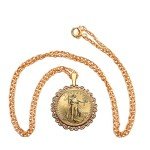 2023 1/10 oz Gold American Eagle Coin Necklace