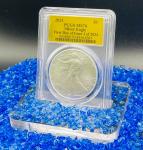 2024 $1 Silver Eagle PCGS MS70 Gold Foil