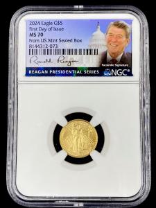 2024 $5 American Gold Eagle MS70 First Day