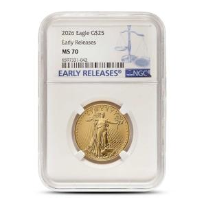 2026 1/2 oz American Gold Eagle Coin MS70