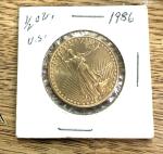 1986 1/2 oz American Gold Eagle Coin