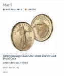 1776-2026 Gold American Eagle 1/10 Oz Coin