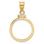 14k Polished Yellow Gold Coin Bezel Pendant