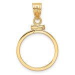 14k Polished Yellow Gold Coin Bezel Pendant