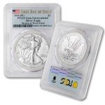 2024 1 oz American Silver Eagle Coin - Flag Label