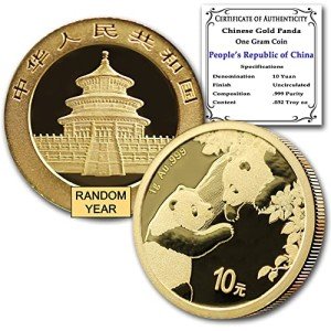 Random Year 1 Gram Gold Chinese Panda Coin