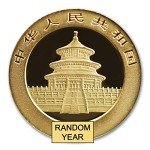 Random Year 1 Gram Gold Chinese Panda Coin