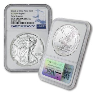 2024 1 oz American Silver Eagle Coin - West Point