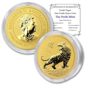 2022 1/10 oz Gold Lunar Tiger Coin