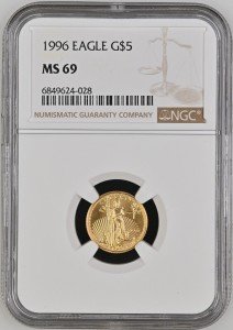 1996 $5 1/10 oz American Gold Eagle Coin