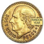 Vintage Mexican 2.5 Pesos Gold Coin - Uncirculated